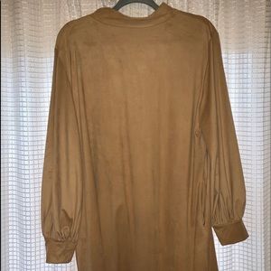 Boutique Suede Long Sleeved Dress